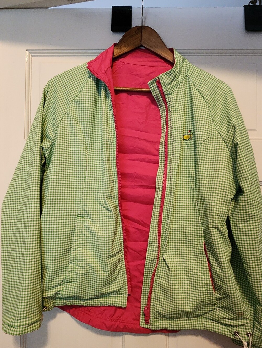Reversable Masters Green Gingham/pink